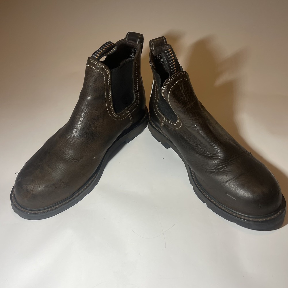 Ariat Riveter Chelsea CSA Waterproof Composite Toe Work Ankle Boots Brown 9.5 D